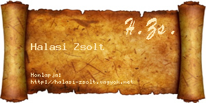 Halasi Zsolt névjegykártya